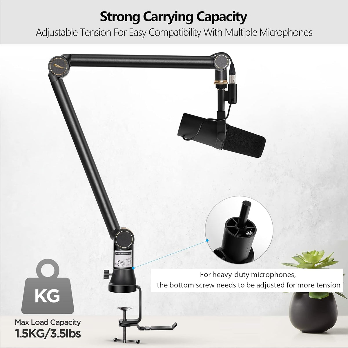 Mic Arm Desk Mount with 3/8 to 5/8 Adapter H90792