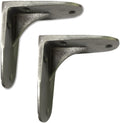 Black 2 Pack Cast Iron L-Shaped Shelf Bracket A56395