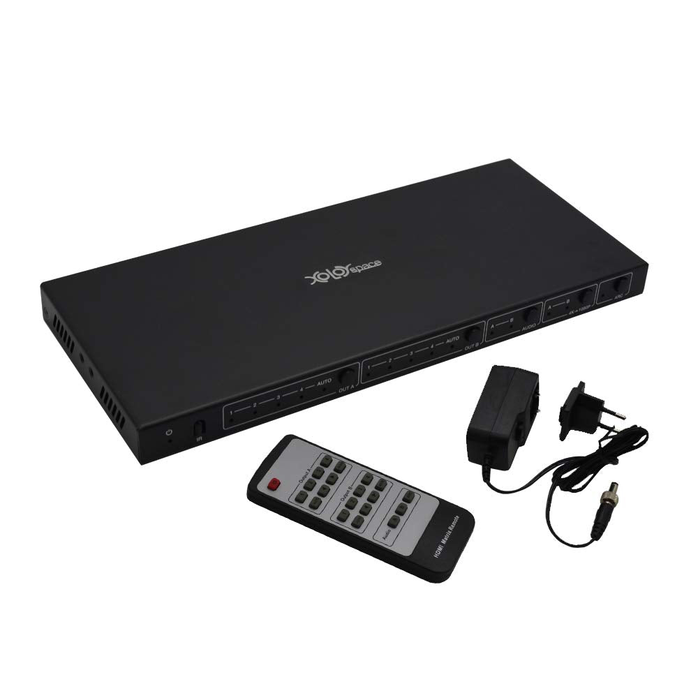 4X2 4K 60HZ HDMI Matrix Switcher with Audio Extractor A589409