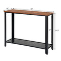Black Console Sofa Table with Storage Shelf R799
