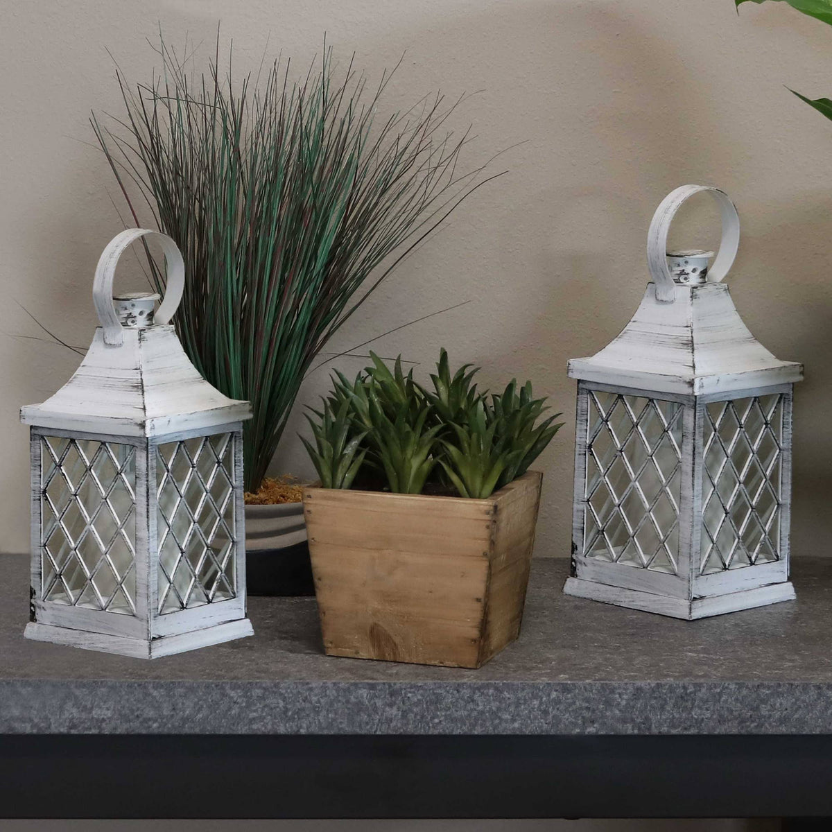 Indoor LED Candle Lantern Set of 4 10-Inch I91196