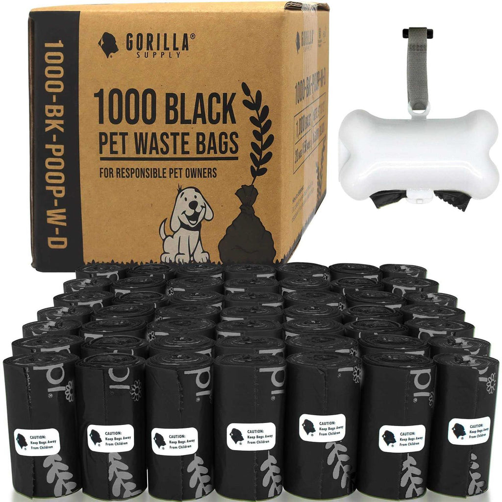 Dog Poop Waste Bags with Dispenser and Leash Tie N61957