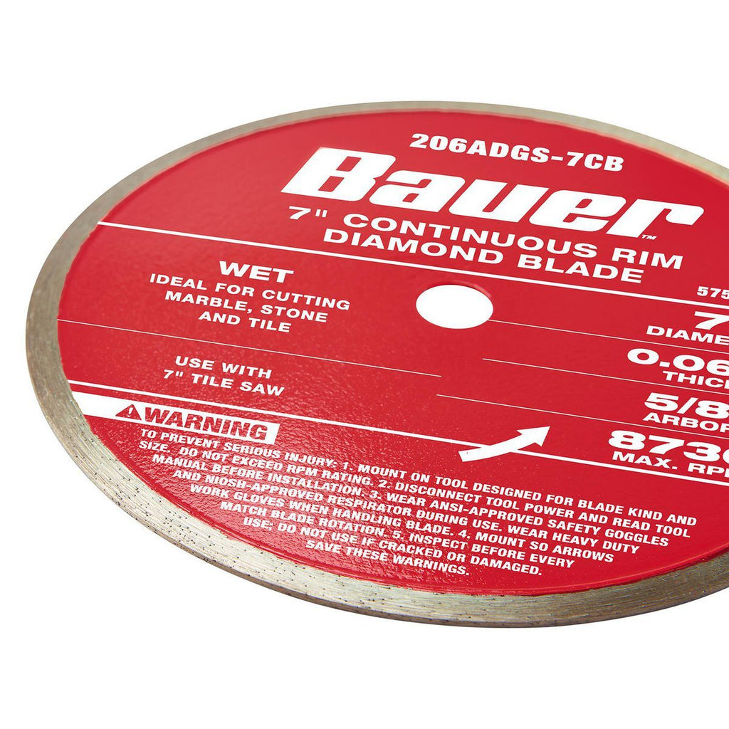 7 in. Continuous Rim Wet Cut Diamond Saw Blade V802