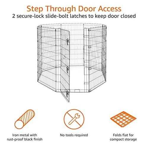 Foldable Metal Pet Dog Exercise Pen with Gate D609
