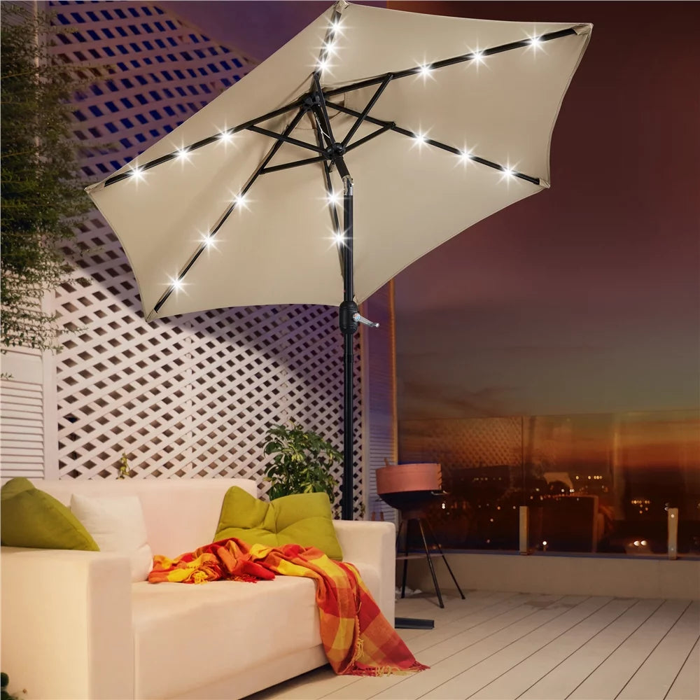 7.5ft Patio Umbrella with LED Lights F632070