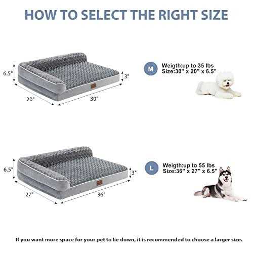 Large Waterproof Orthopedic Dog Bed with Removable Washable Cover K84195