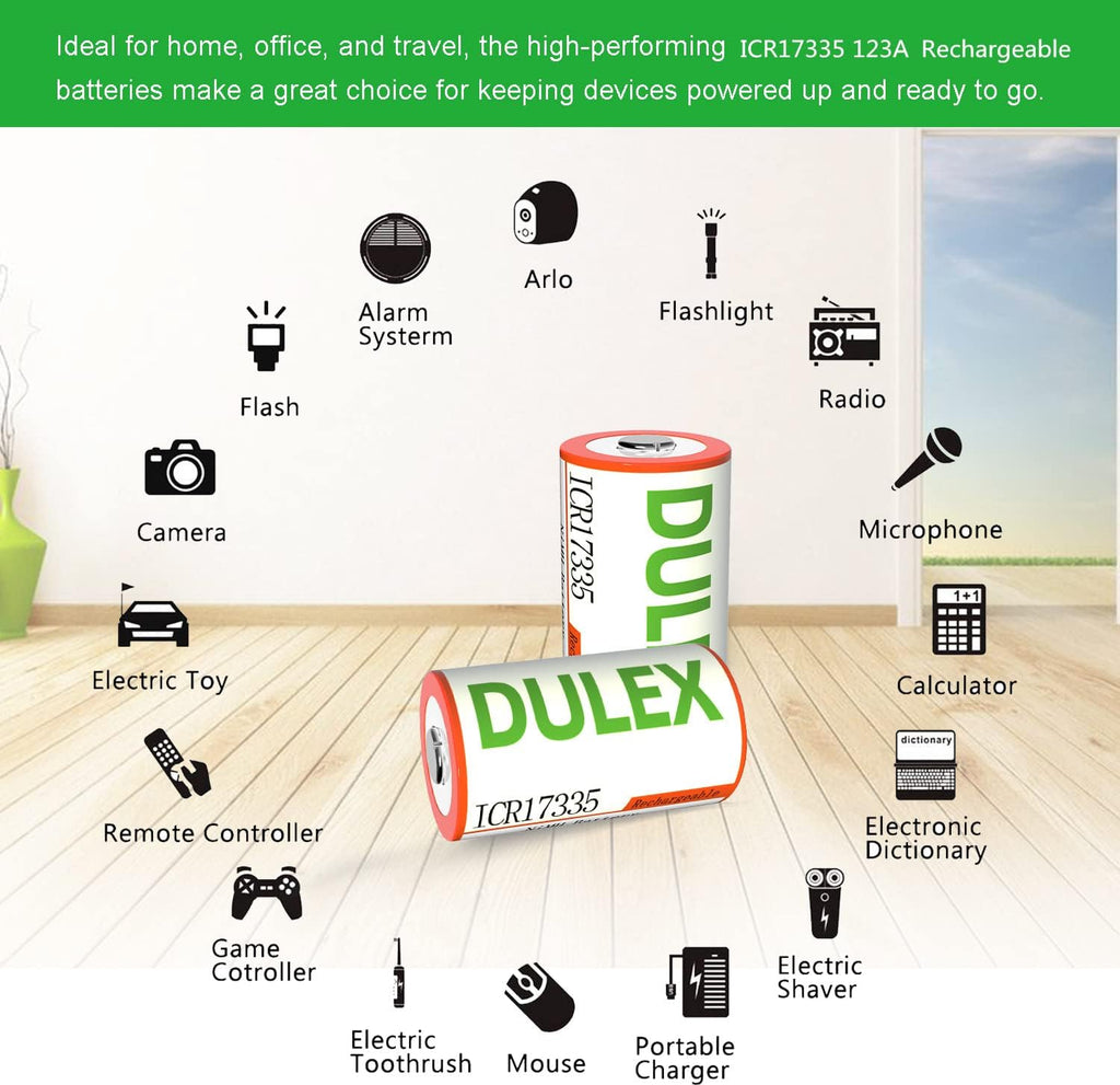 123A Rechargeable Batteries 12-Pack K32659