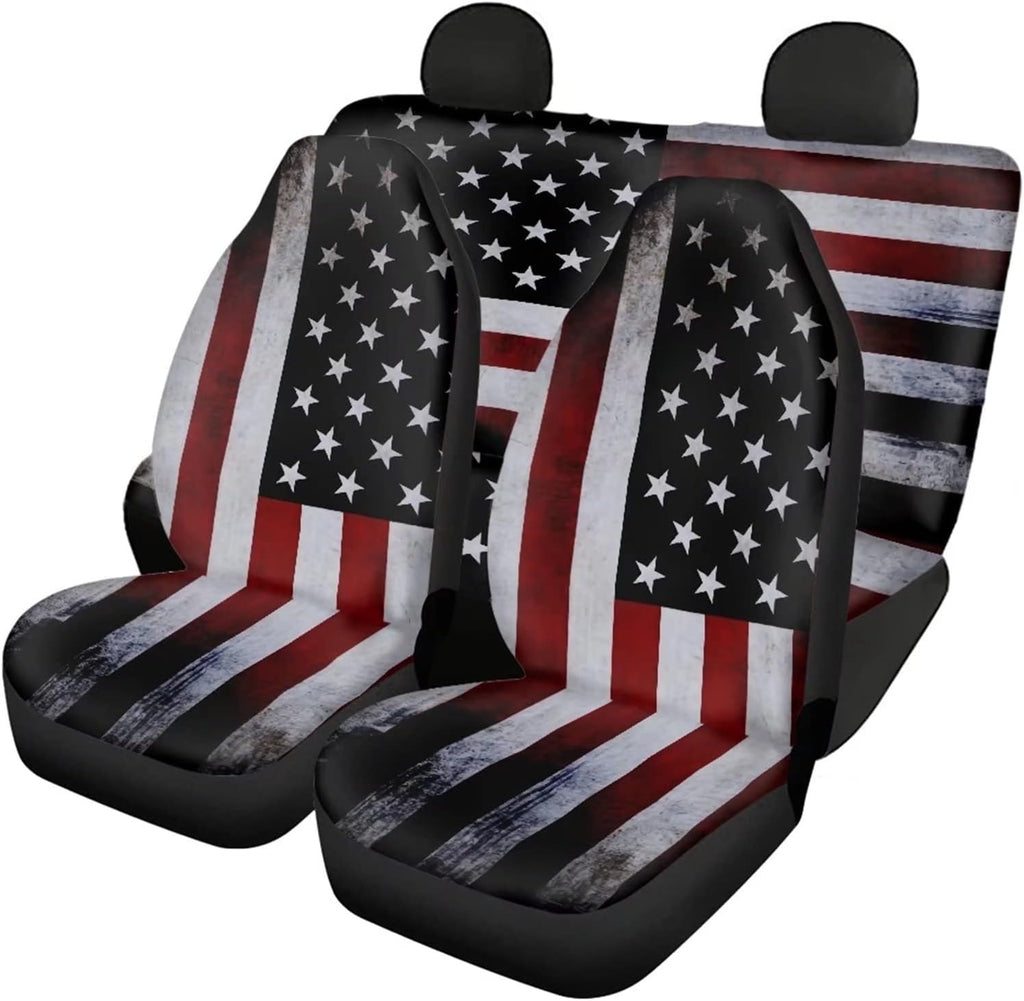 Blue Butterfly Floral Moon Pattern Car Seat Covers Pack of 2 D4496