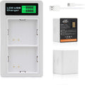 2-Pack Rechargeable Batteries and LCD Dual Charger 3.85V 4800mAh E5231