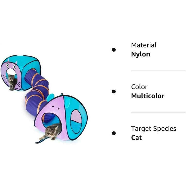 Cat Toy Tunnel and Cubes Interactive Collapsible Playground E7688