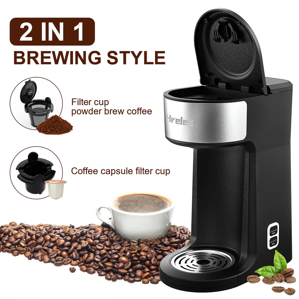 2-Way Single Serve Coffee Maker with 8-14 oz Brew Size M482429