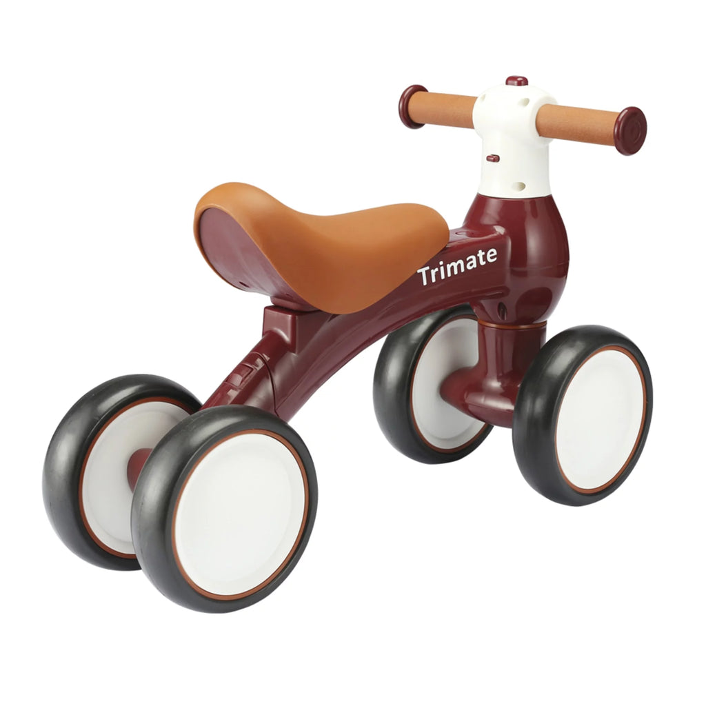 Wine Red 4 Wheels Baby Walker Balance Bike G1538