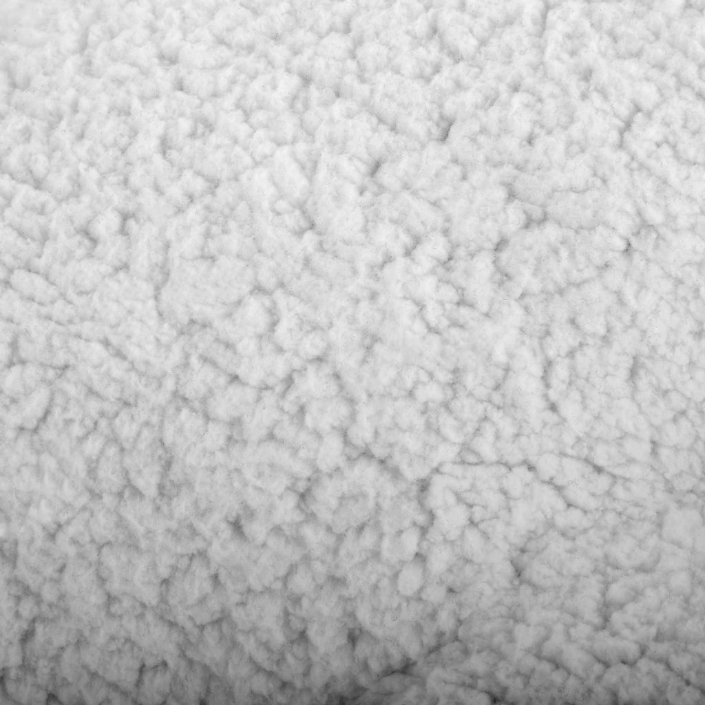 White Faux Shearling Saucer Chair K7166