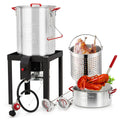 30-Quart Propane Outdoor Turkey Fryer Kit Aluminum Boiler Steamer I11734