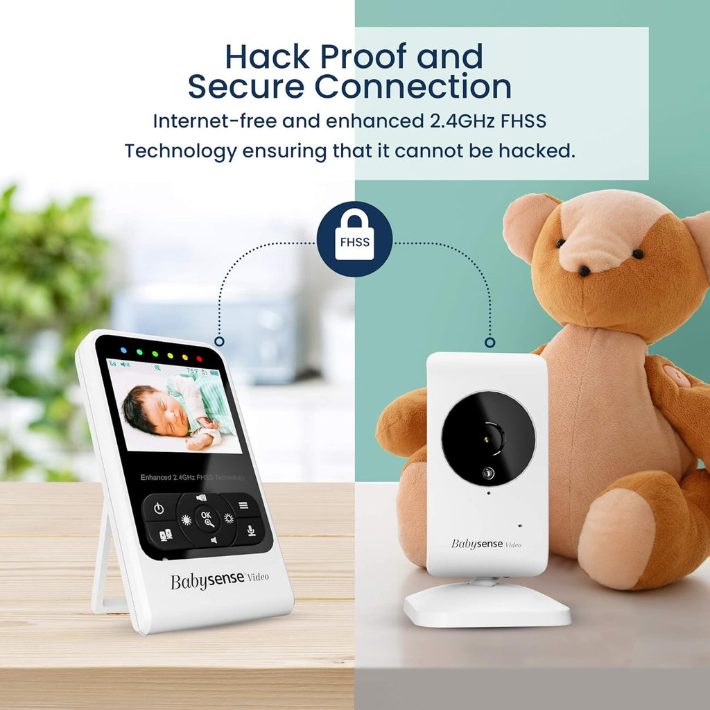 Video Baby Monitor with Camera and Audio, Two Cameras, Night Vision, Two Way Talk O2347