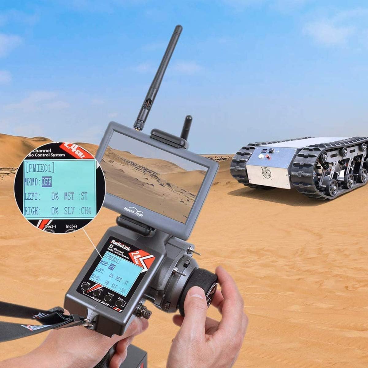 6CH RC Transmitter and Receiver 2.4g Gyro Telemetry Remote Controller X75859
