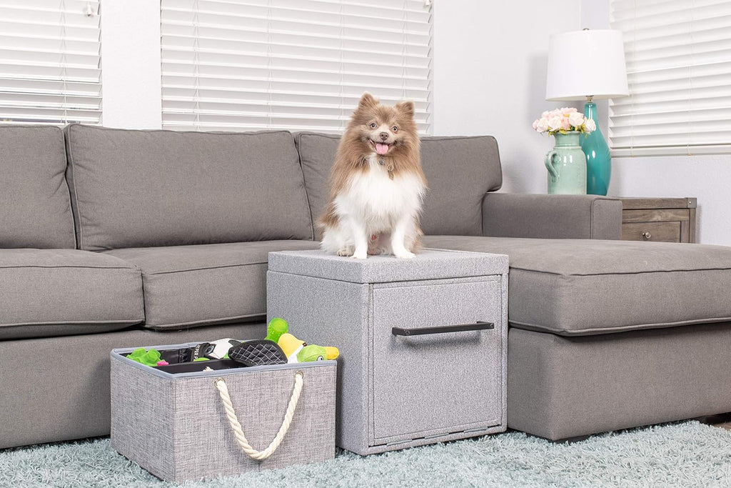 Foldaway Pet Stairs and Storage Ottoman 18x18x18” P2632
