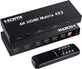 4 in 2 Out HDMI Matrix Switch with IR Remote Control B29959