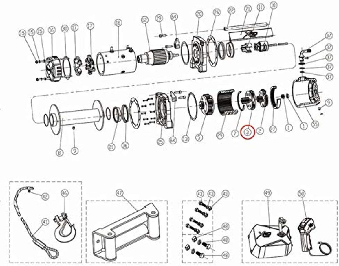 Winch Intermediate Gear Carrier Assembly W963