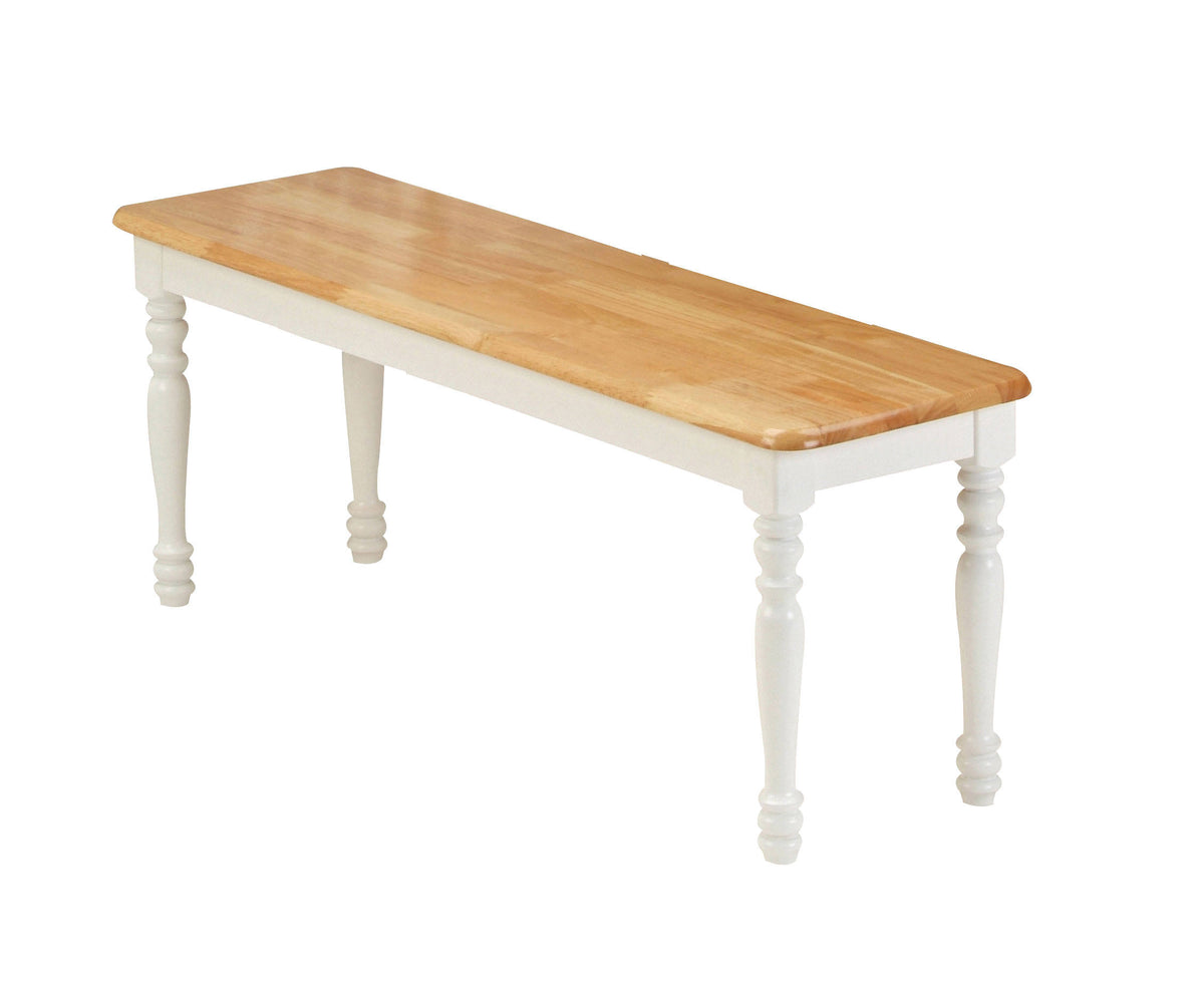 Farmhouse Bench Natural & White P912