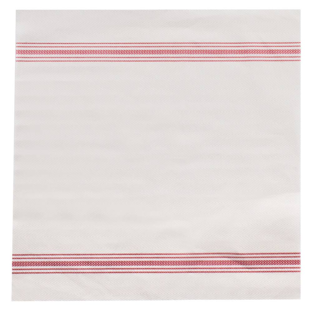 Red & White 15.5x15.5 inch Dinner Napkin Z836765