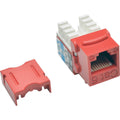 Cat6 Cat5e Punch Down Keystone Jack Red 25-Pack Z1555