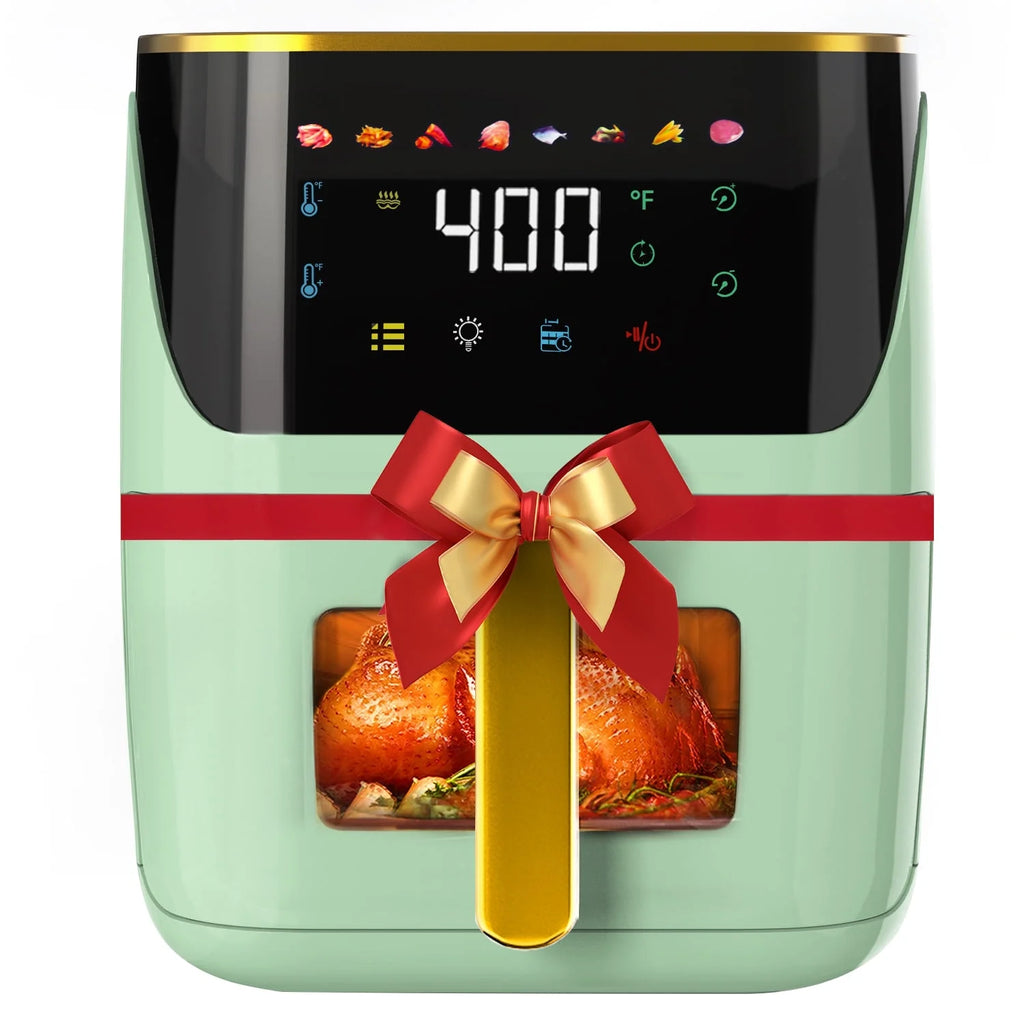 Air Fryer Large 8.5 QT White 8 in 1 Touch Screen Visible Window 1750W U1884