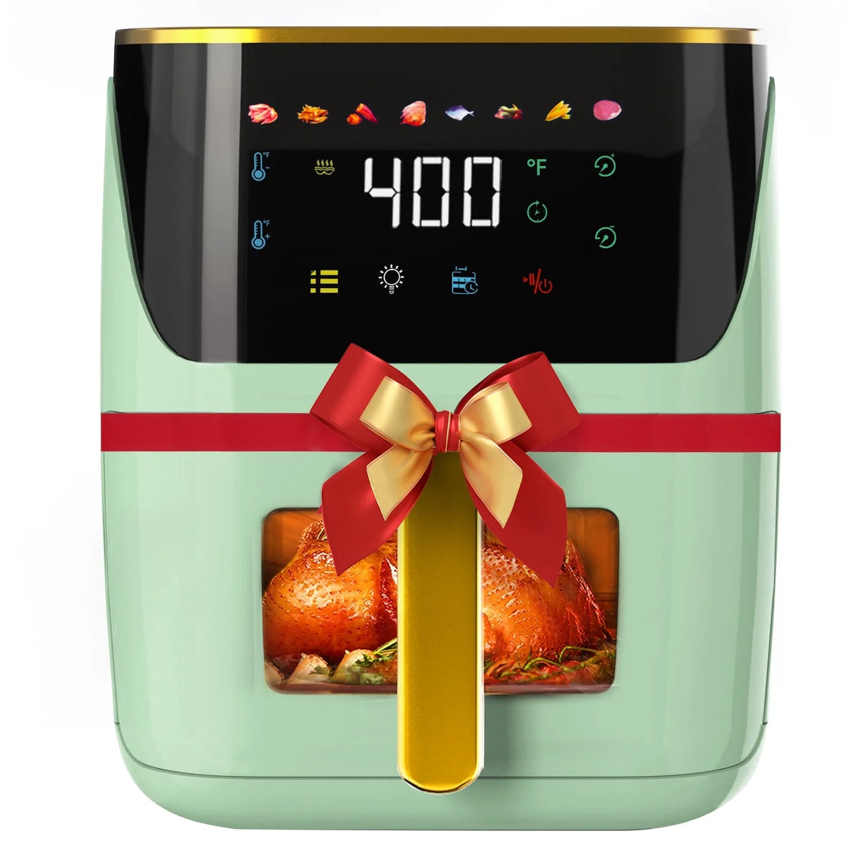 Air Fryer Large 8.5 QT White 8 in 1 Touch Screen Visible Window 1750W U1884