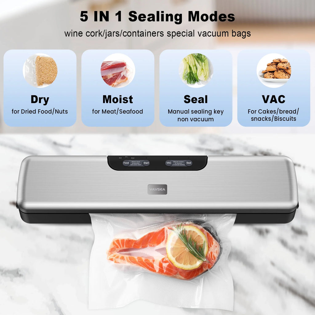 70Kpa Vacuum Sealer with Vacuum Hose & 10Pcs Bags F98877