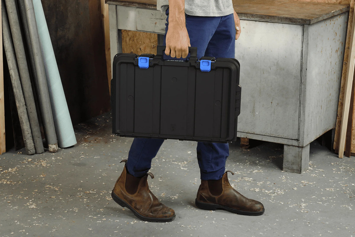 Stack System Tool Box with Small Blue Organizer & Dividers O9063