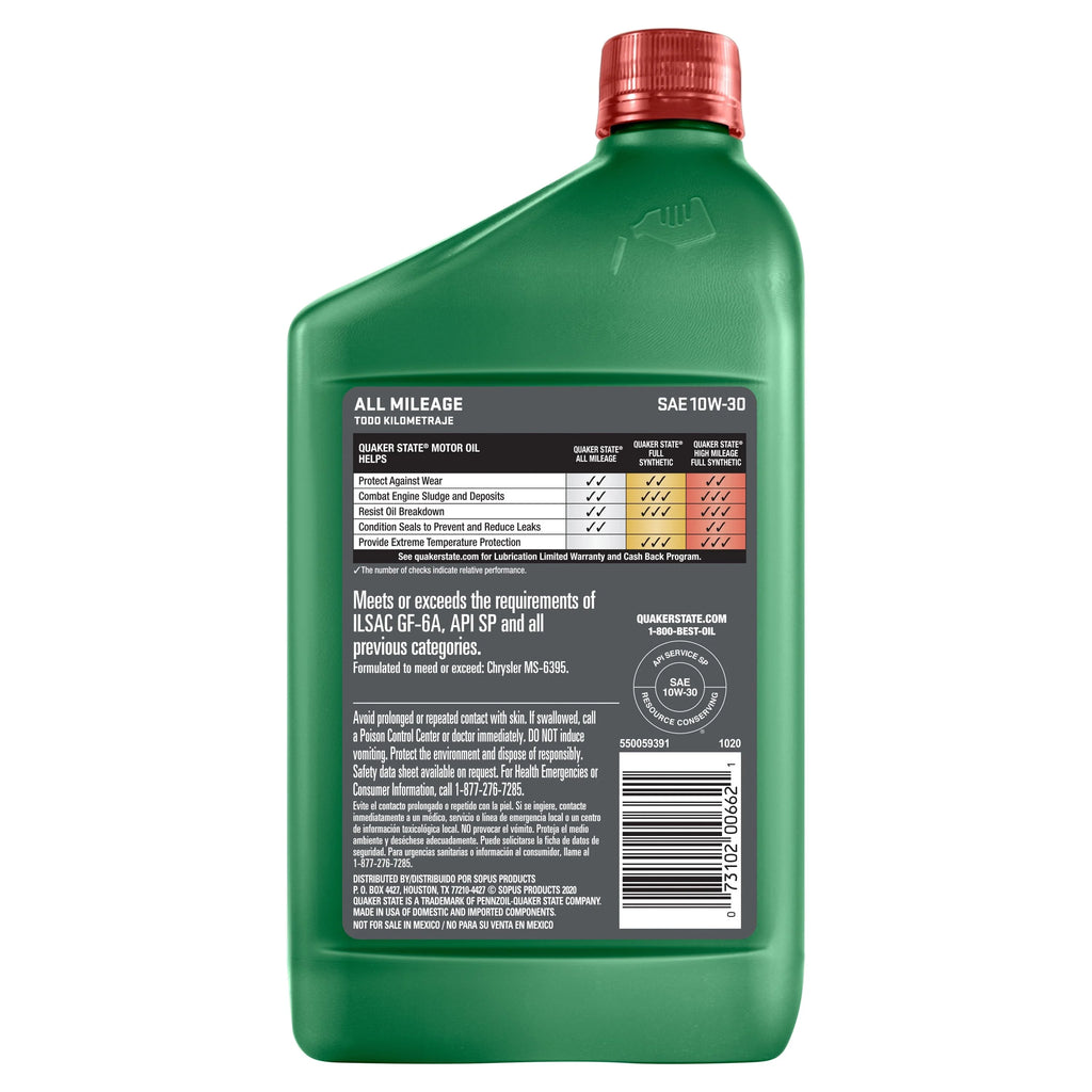 10W-30 Motor Oil, 1 Quart L7296