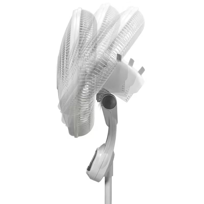 16 in. 3 Speed Oscillating Pedestal Fan with Remote Control in White L8399
