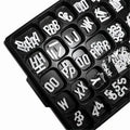 White Helvetica Letters E6262
