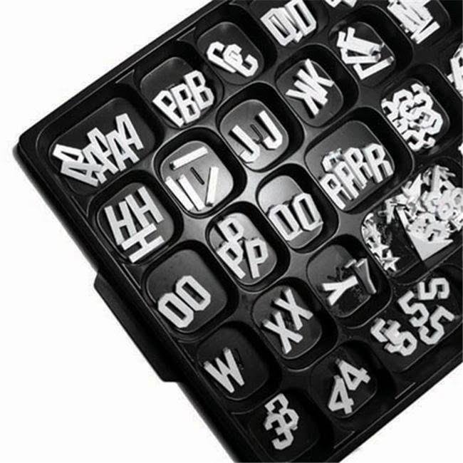 White Helvetica Letters E6262