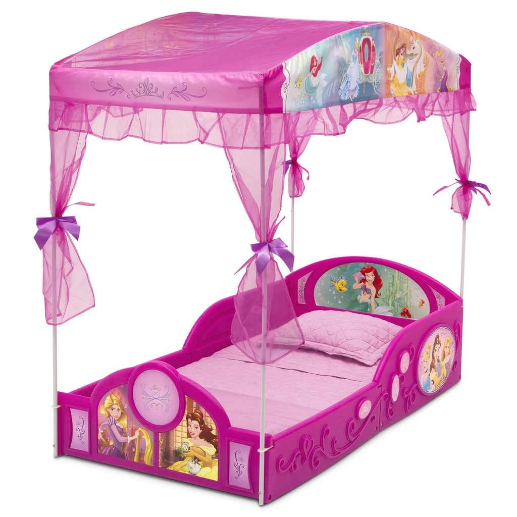 Pink Kids Plastic Storage Toddler Bed V61743