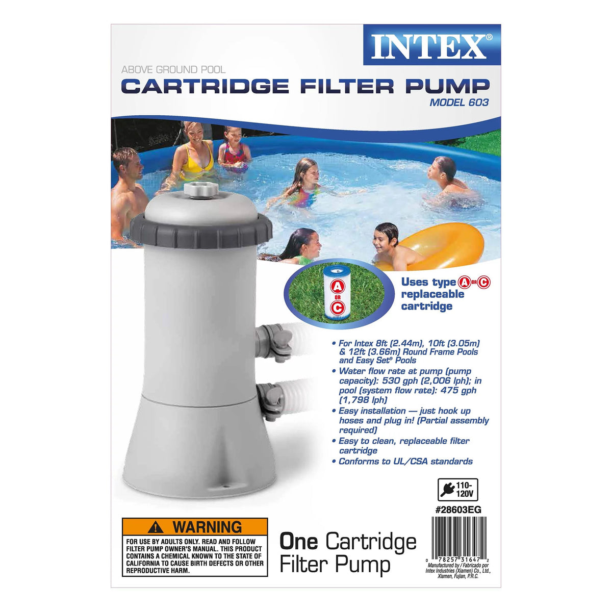 15' x 33 Above Ground Swimming Pool with Filter Pump N3614