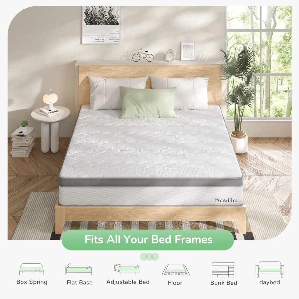 Queen Size Memory Foam Pocket Spring Hybrid Mattress X890