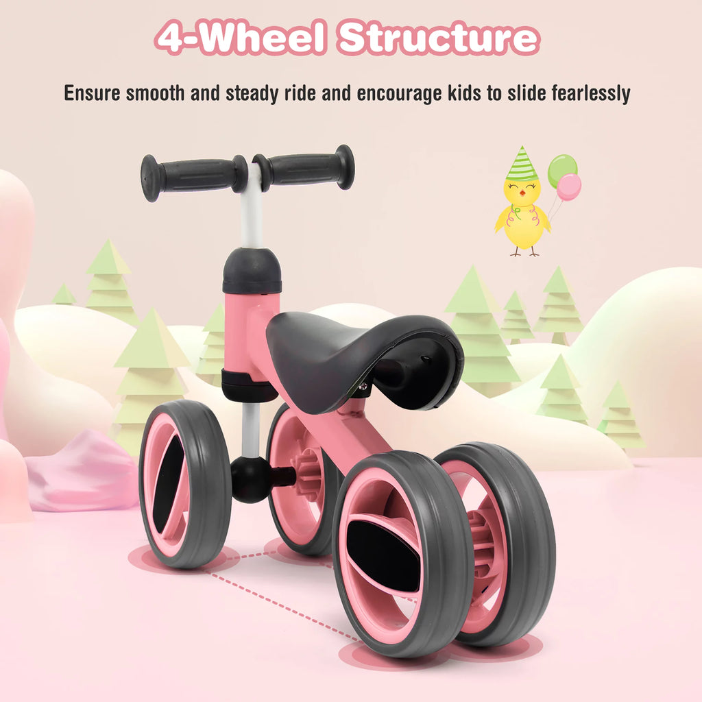 Pink 4 Wheels Baby Balance Bike S5197