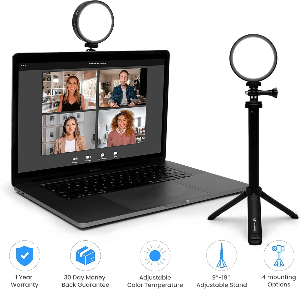 Video Conference Lighting Kit with Stand and Mount W9499