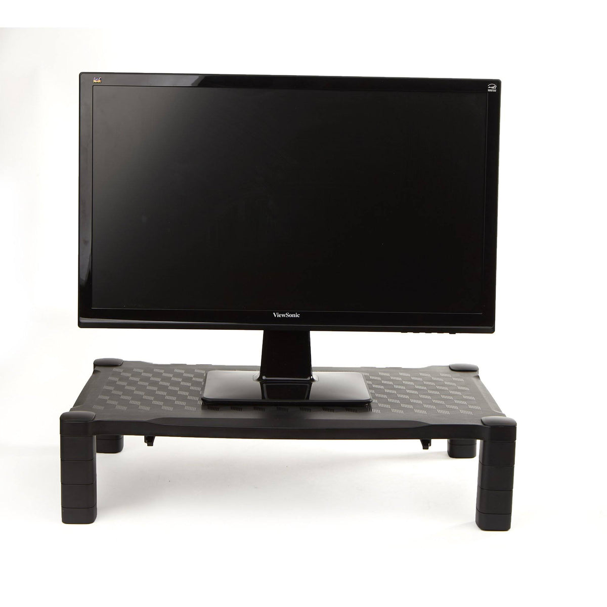 Extra Wide Height Adjustable Monitor Stand Riser Black O345