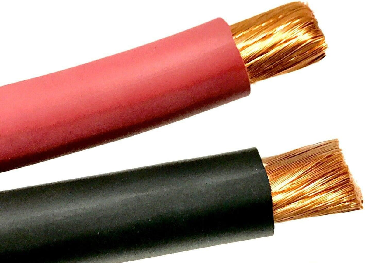 6 Gauge Pure Copper Flexible Cable Wire 20 ft Black 20 ft Red M24632