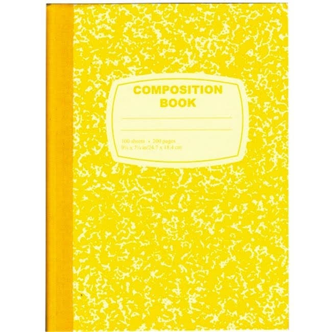 Composition Notebook, Yellow, 100 Sheets, Case of 48 K5391