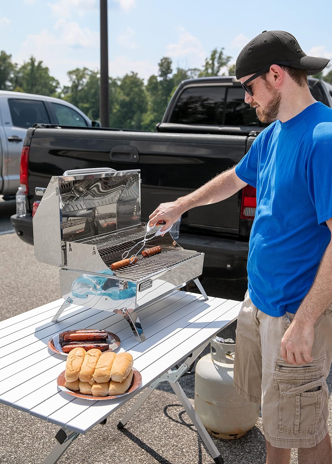 Aluminum Roll-Up Campsite Table with Carrying Bag R12326