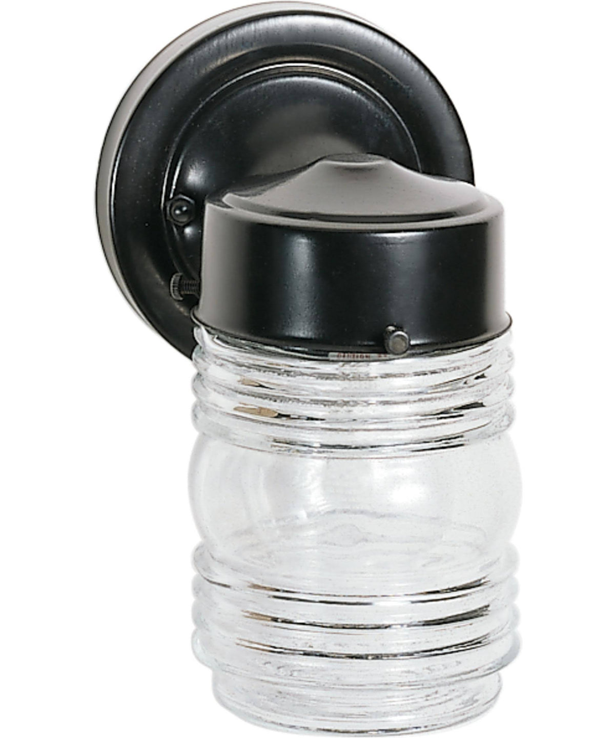Black 1-Light Outdoor Mason Jar P46205