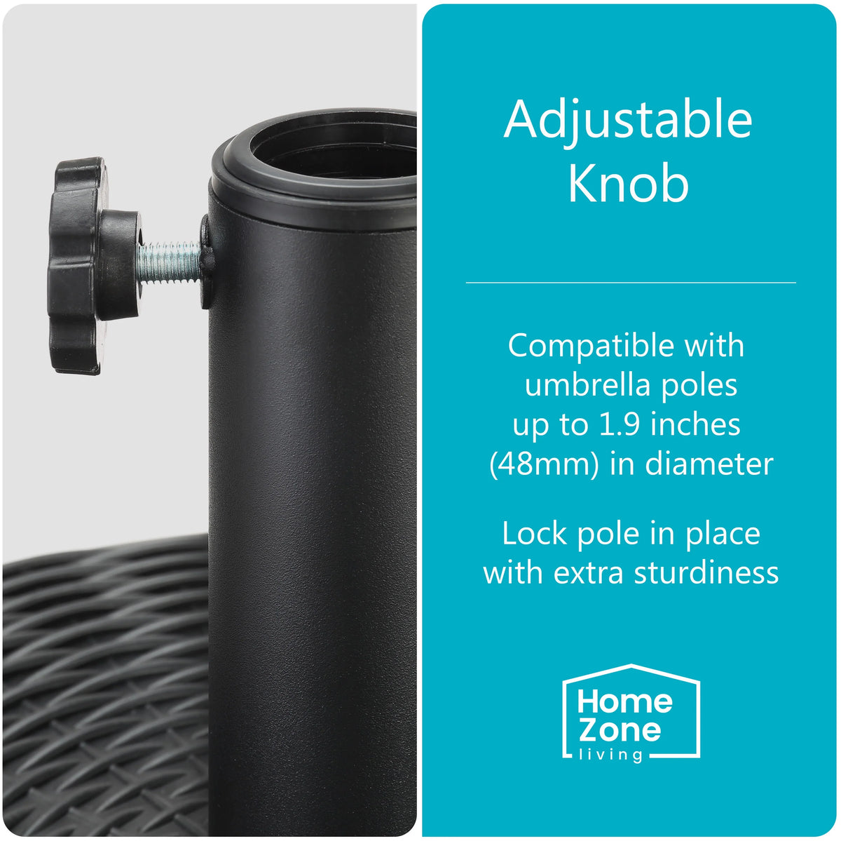 17L Circular Central Pole Umbrella Base with Steel Holder F3137