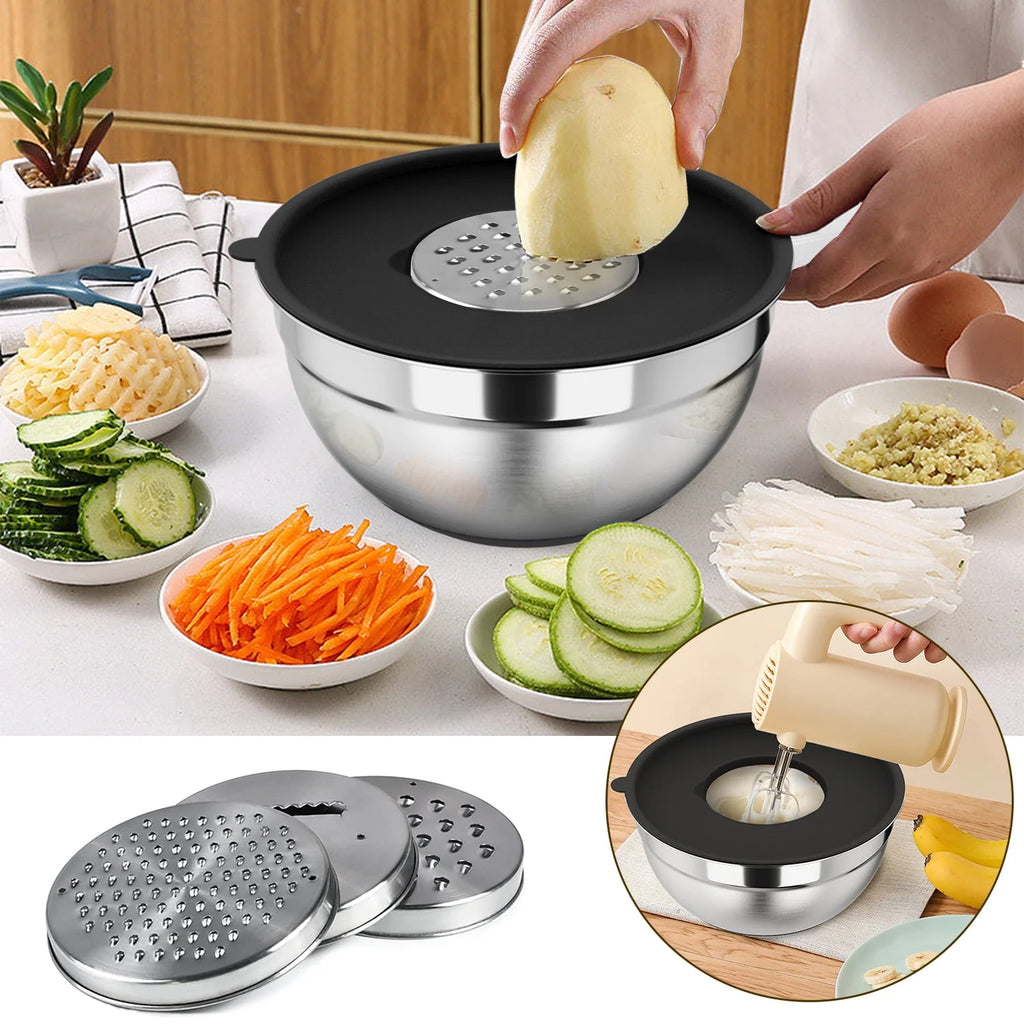 20 Pcs Stainless Steel Mixing Bowls Set with Lids L577