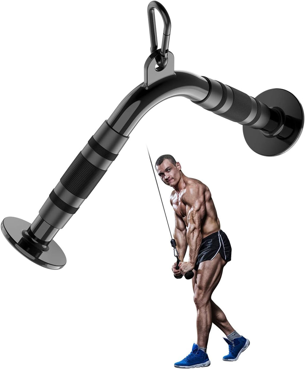 Cable Machine Attachments, LAT Pull Down Bar, Tricep Rope, Straight Bar, Double D Handle, V Bar K66728