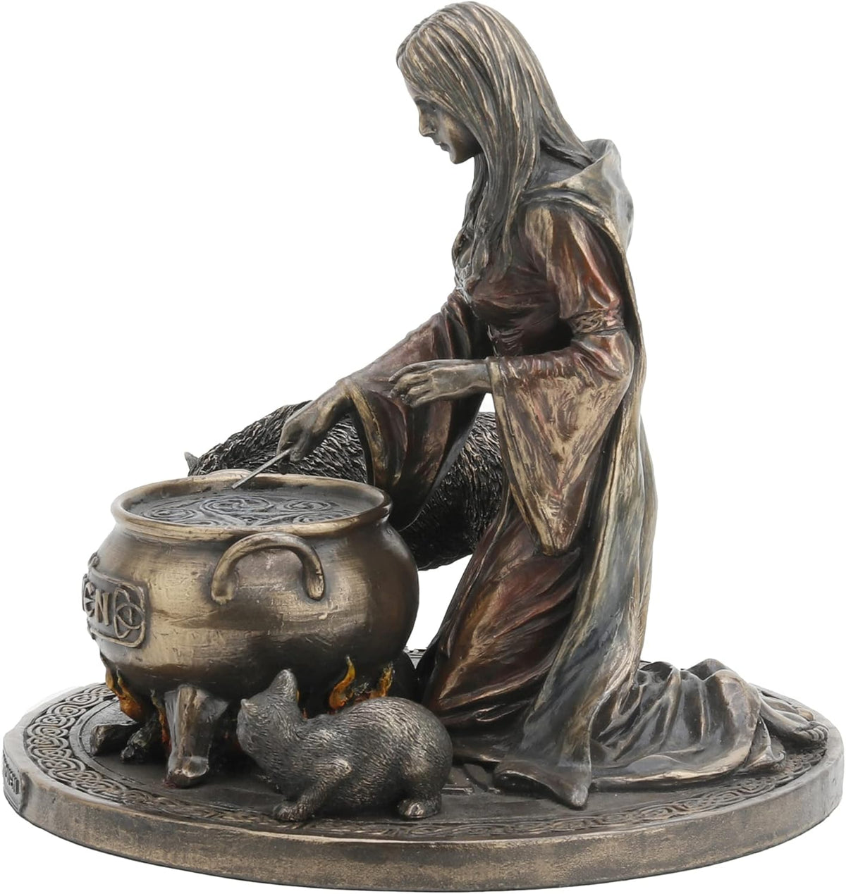 6.25 Tall Cold Cast Resin Antique Bronze Finish Statue Figurine E896