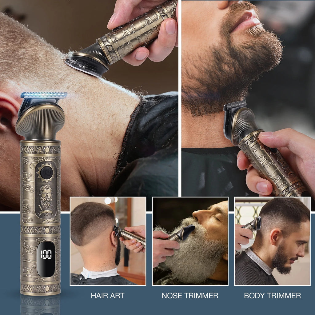 6-in-1 Cordless USB Rechargeable T-Blade Beard Trimmer Z848