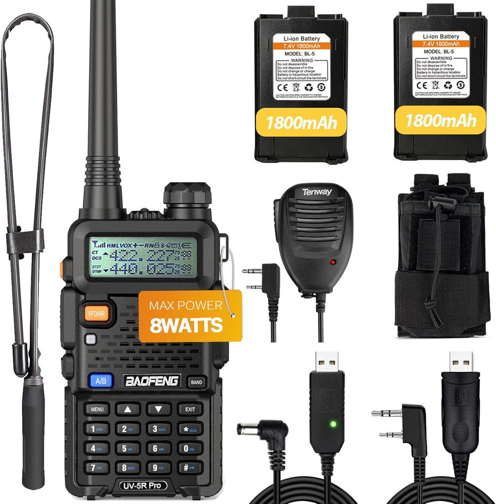 8W Ham Radio with Battery and Antenna F71053